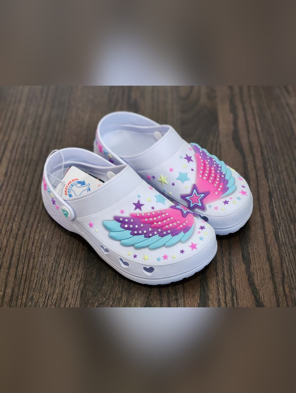 Skechers Foamies Wing Stars Light Up Shoes NWT